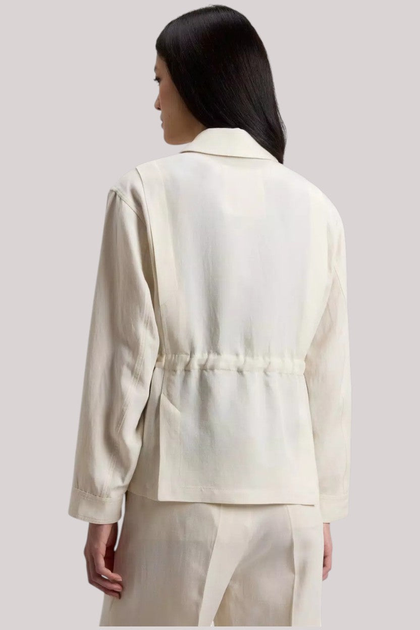 OVERSHIRT DONNA LYOCELL LINO MILKY CREAM - Linassi