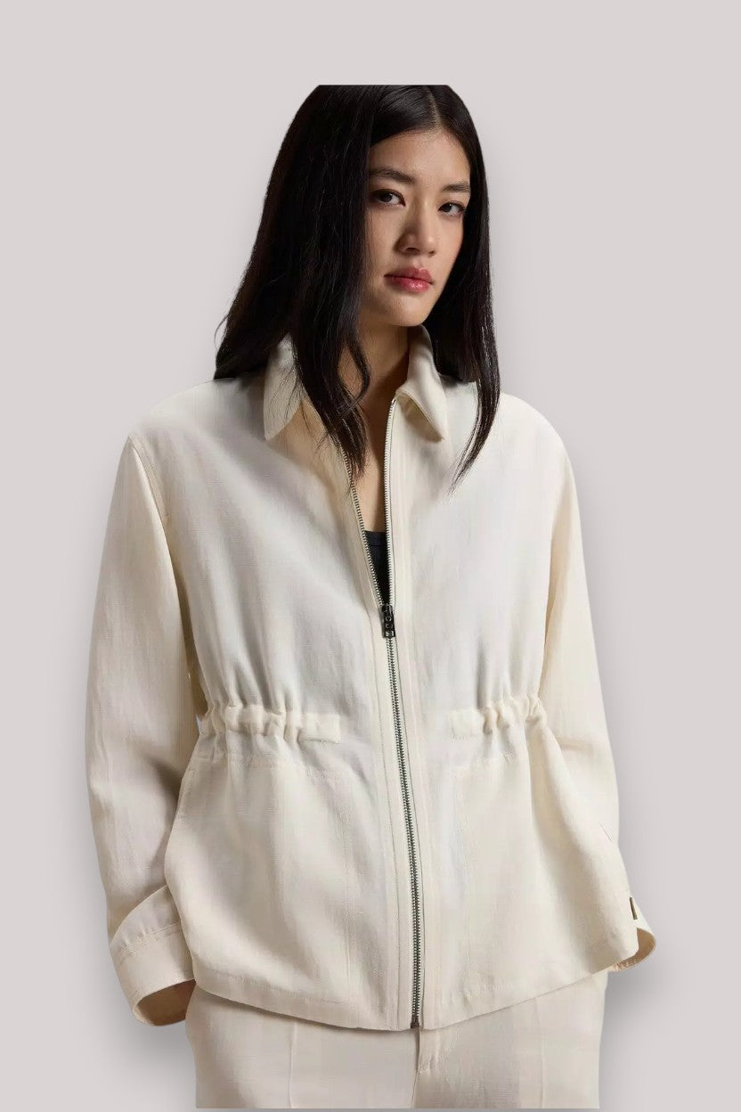 OVERSHIRT DONNA LYOCELL LINO MILKY CREAM - Linassi
