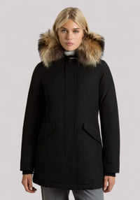GIACCONE DONNA ARCTIC RACCOON PARKA BLACK