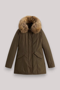 GIACCONE DONNA DARK GREEN - ARCTIC RACCOON PARKA - Linassi