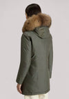 GIACCONE DONNA ARCTIC RACCOON PARKA DARK GREEN TWO TONES