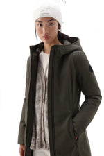 GIACCONE DONNA SOFTSHELL PARKA DARK GREEN  - CFWWOU0889FRUT3496 614 - Linassi