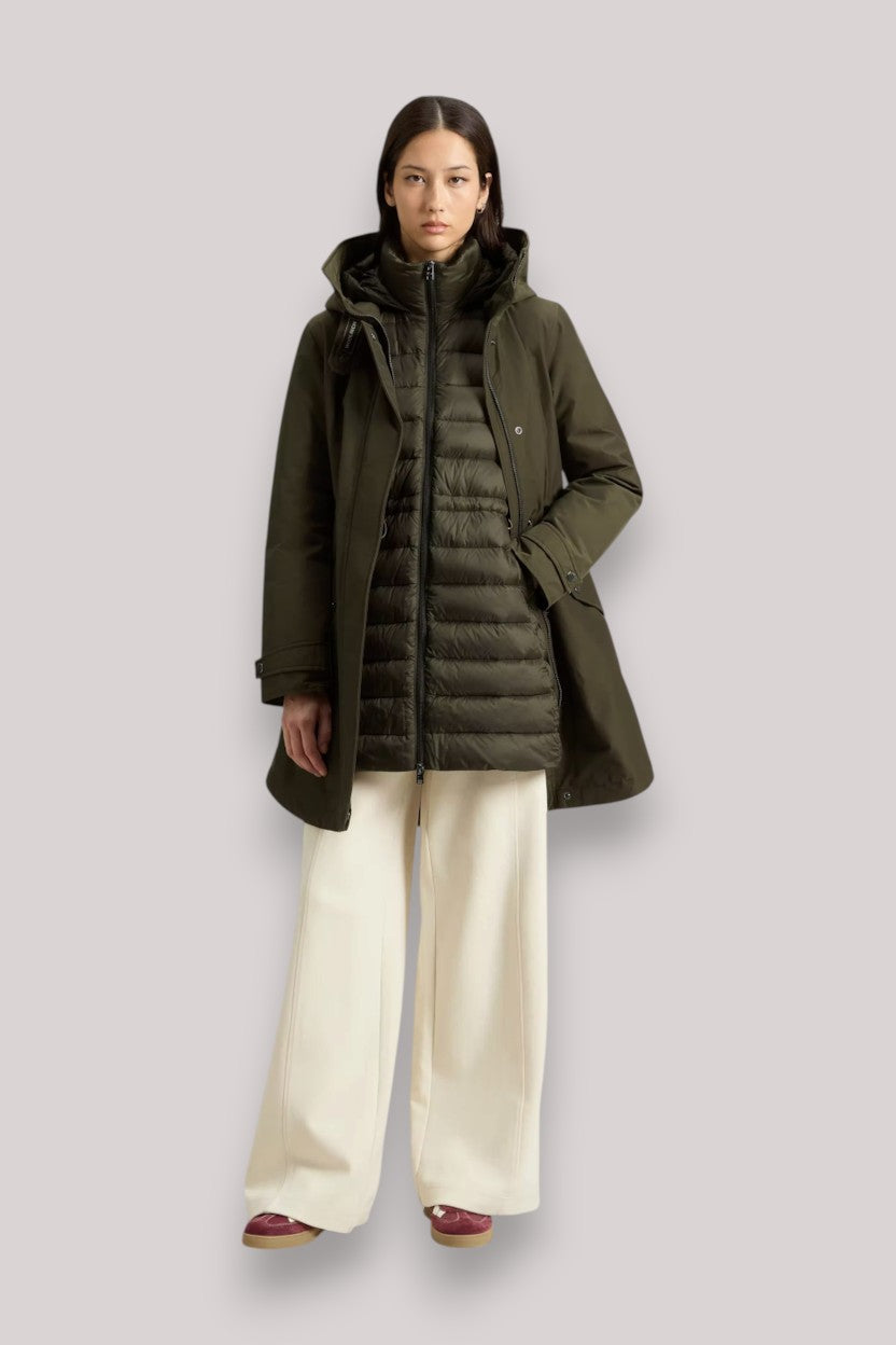 GIACCONE DONNA DARK GREEN - AUTHENTIC 3 IN 1 PARKA - Linassi