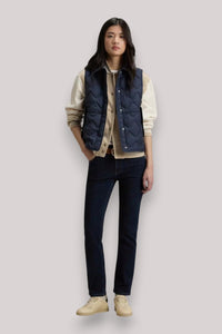 GILET DONNA HERITAGE MELTON BLUE - Linassi