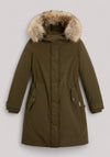 GIACCONE DONNA RACE FUR PARKA DARK GREEN