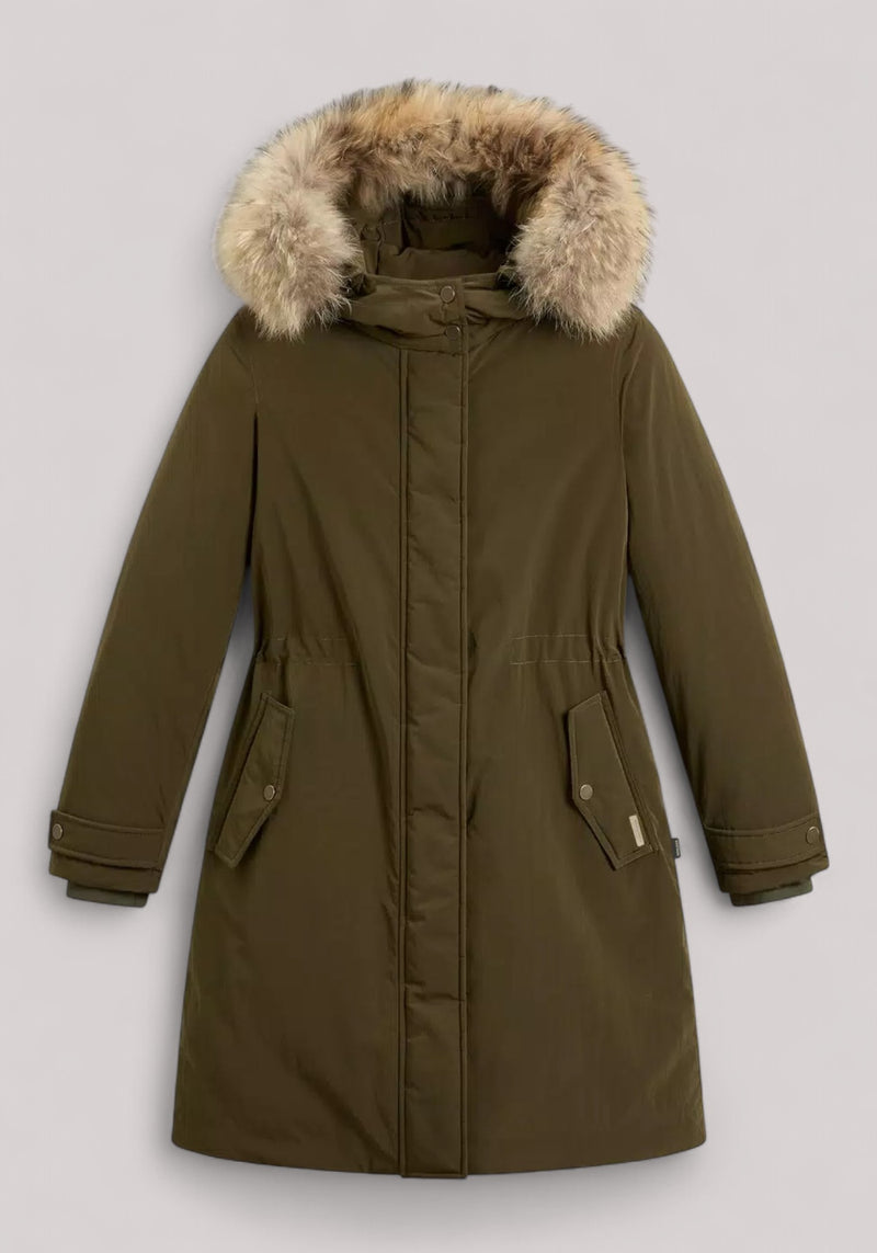 GIACCONE DONNA RACE FUR PARKA DARK GREEN