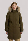 GIACCONE DONNA RACE FUR PARKA DARK GREEN