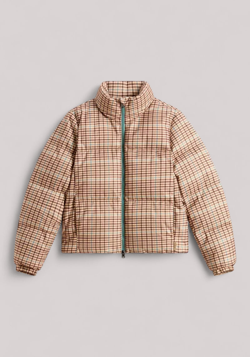 GIACCONE DONNA BEIGE CHECK