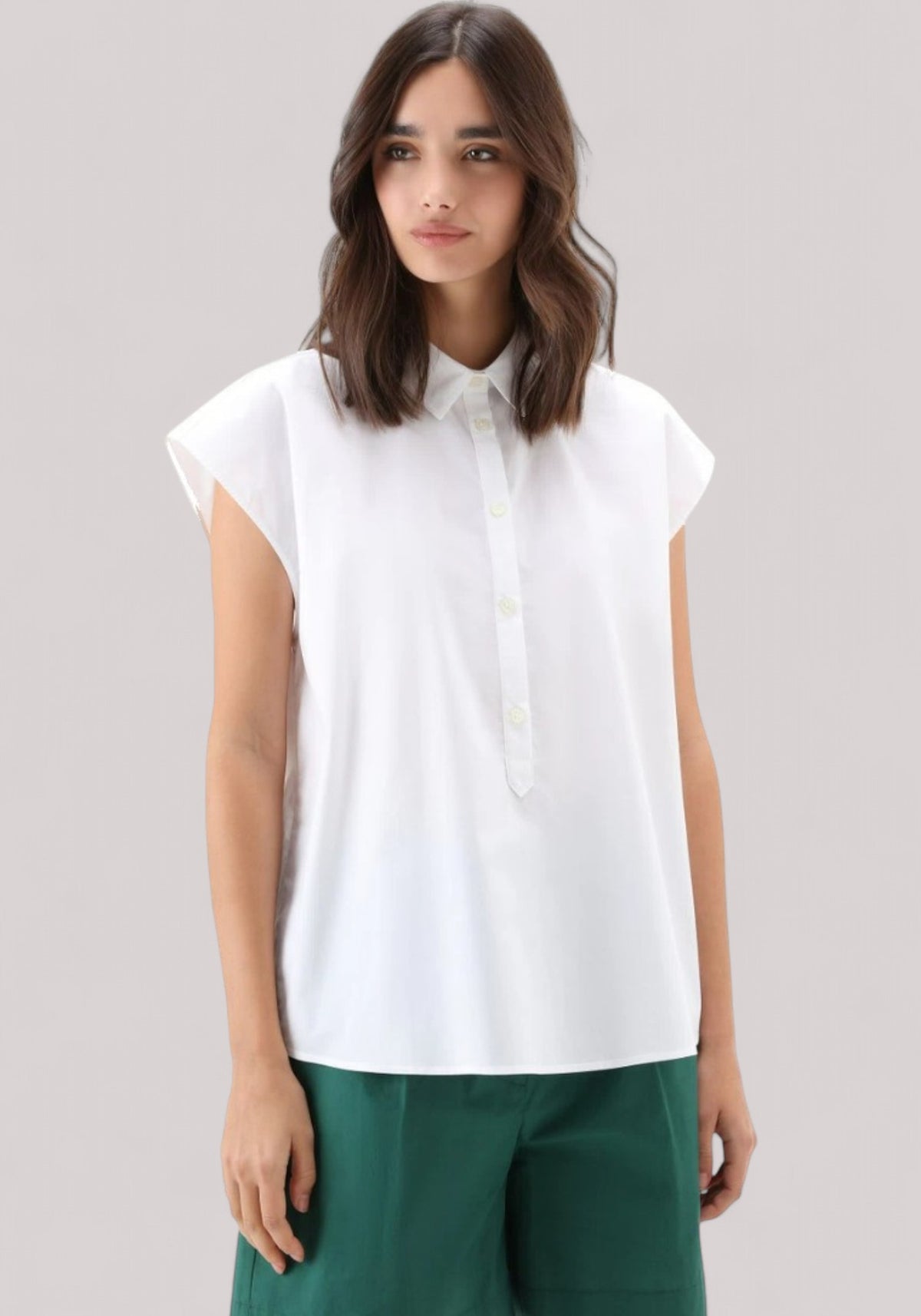 CAMICIA DONNA IN COTONE BRIGHT WHITE