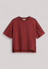 T-SHIRT DONNA IN PURO COTONE MADDER BROWN - Linassi