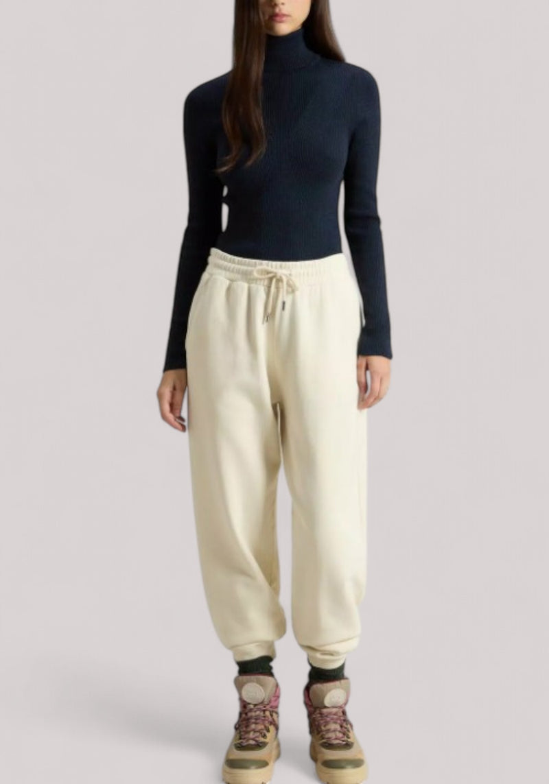 PANTALONE DONNA LIGHT FLEECE PANT MILKY CREAM