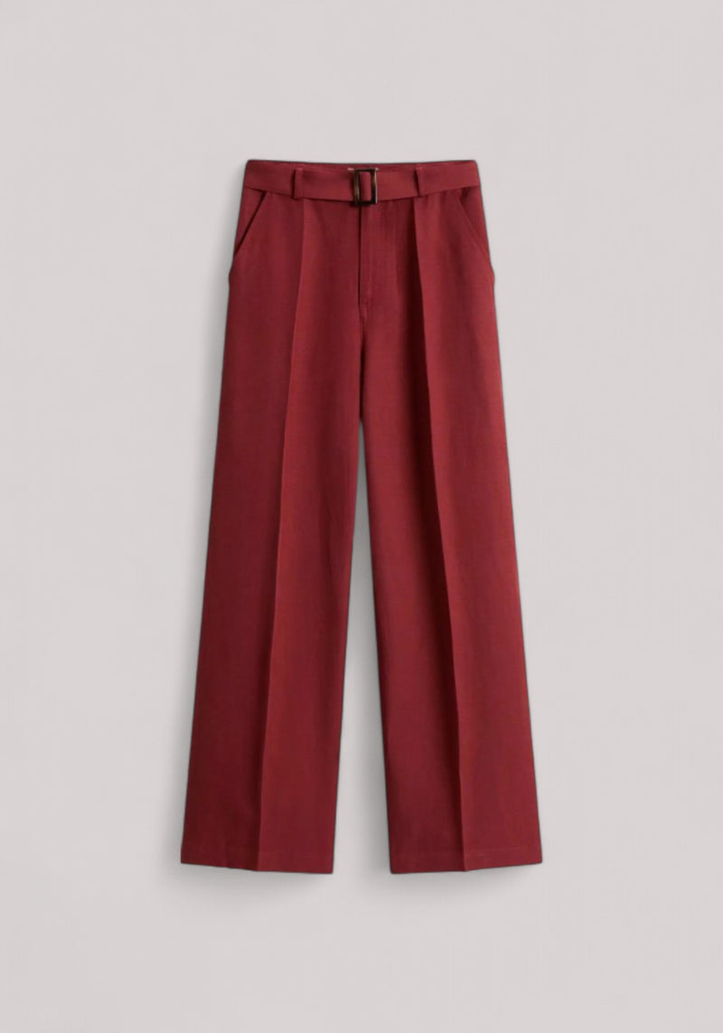 PANTALONE DONNA MISTO LINO MADDER BROWN - Linassi