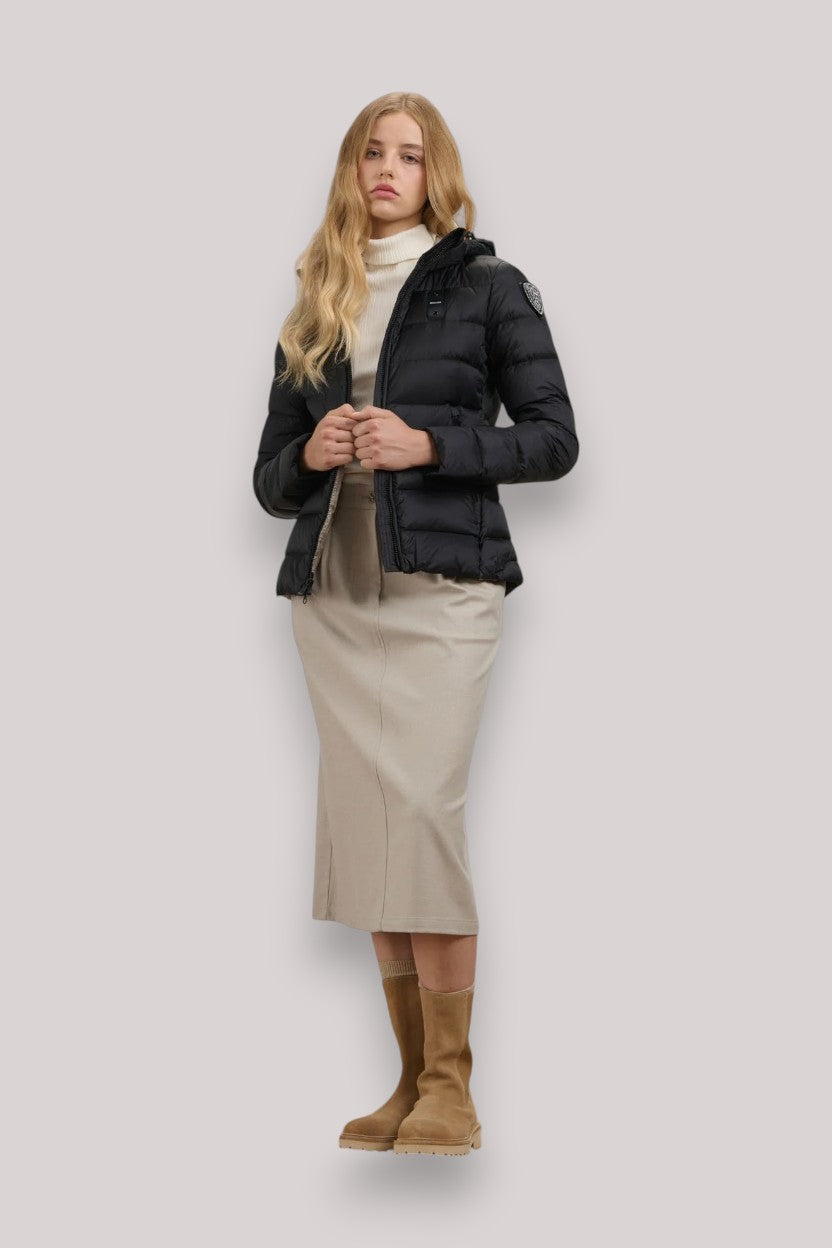 GIUBBINO DONNA CHARME NERO interno BEIGE