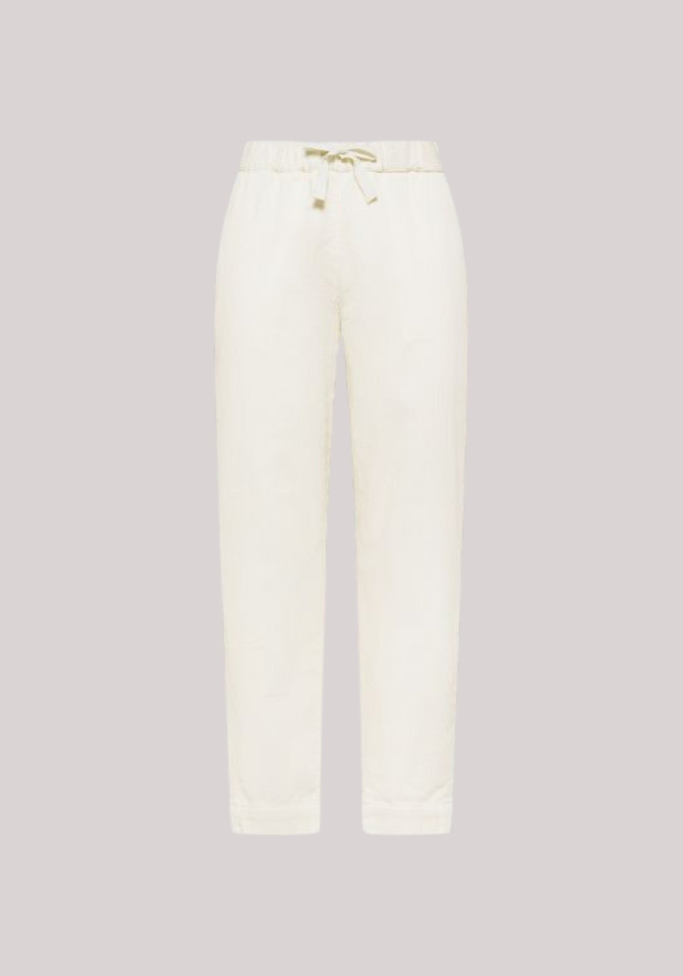 PANTALONI DONNA IN VELLUTO BIANCO PANNA