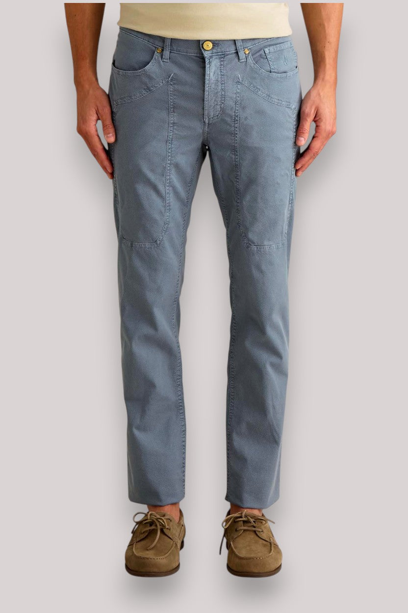 PANTALONE UOMO CON TOPPA BLU VELVET - Linassi