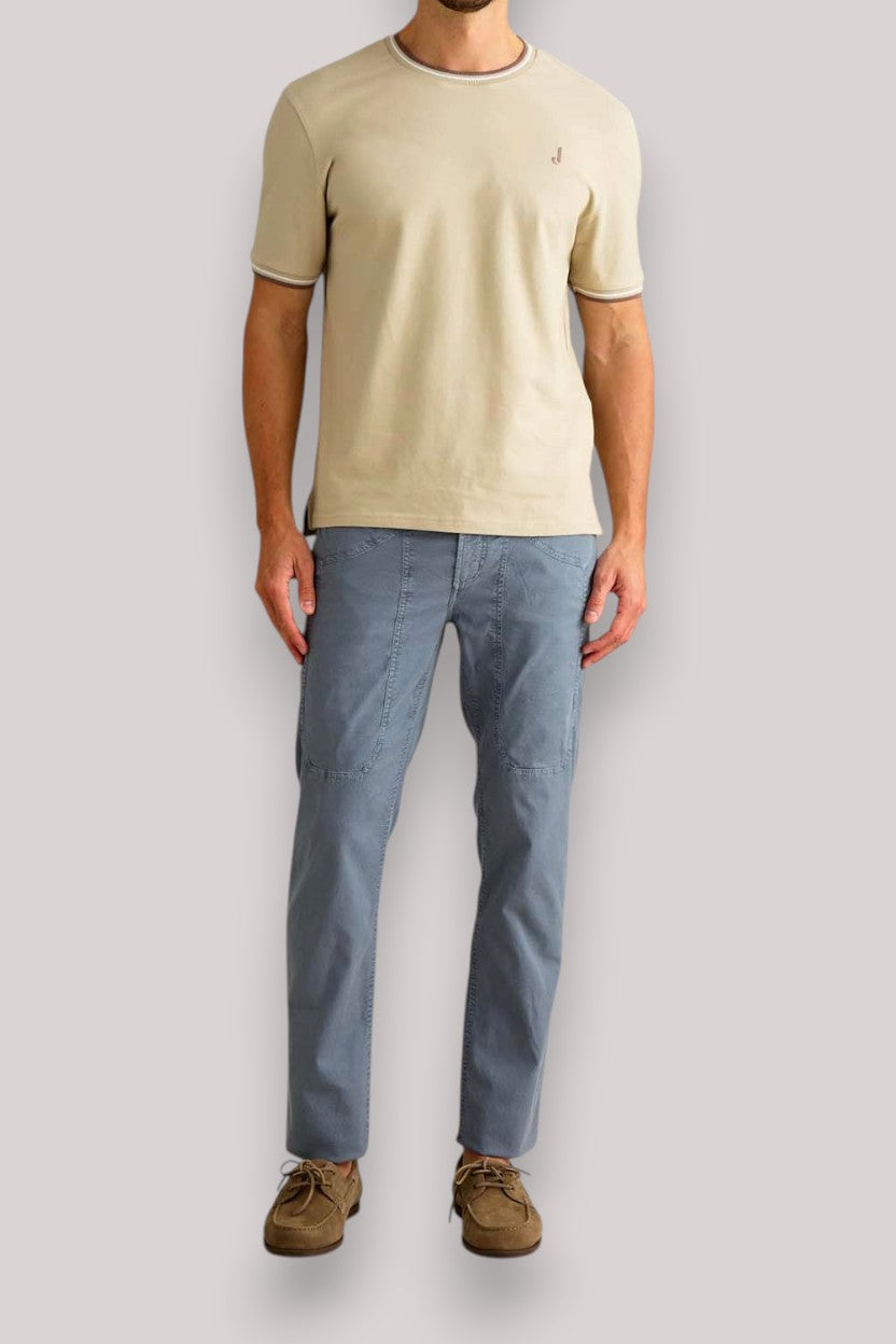 PANTALONE UOMO CON TOPPA BLU VELVET - Linassi