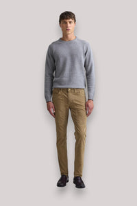 PANTALONE UOMO IN VELLUTO CON TOPPA NOCCIOLA - Linassi