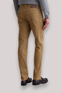 PANTALONE UOMO IN VELLUTO CON TOPPA NOCCIOLA - Linassi