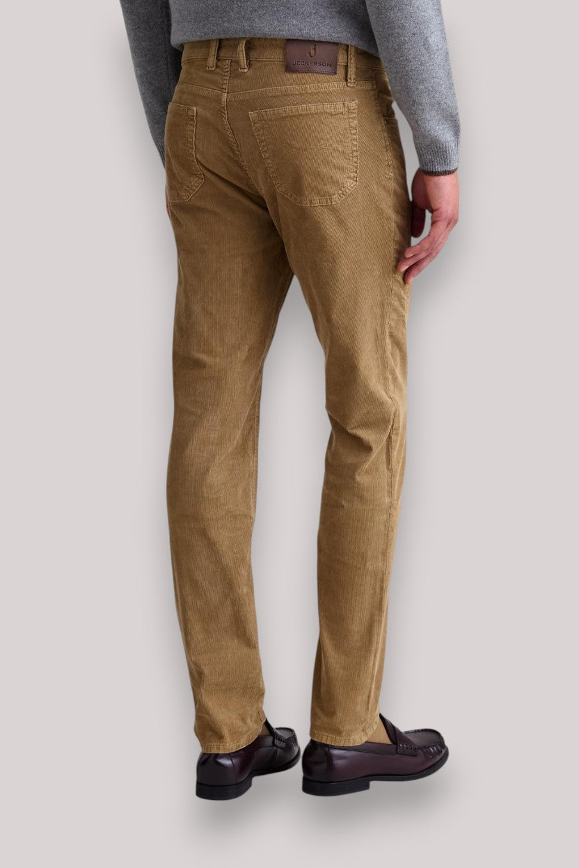 PANTALONE UOMO IN VELLUTO CON TOPPA NOCCIOLA - Linassi