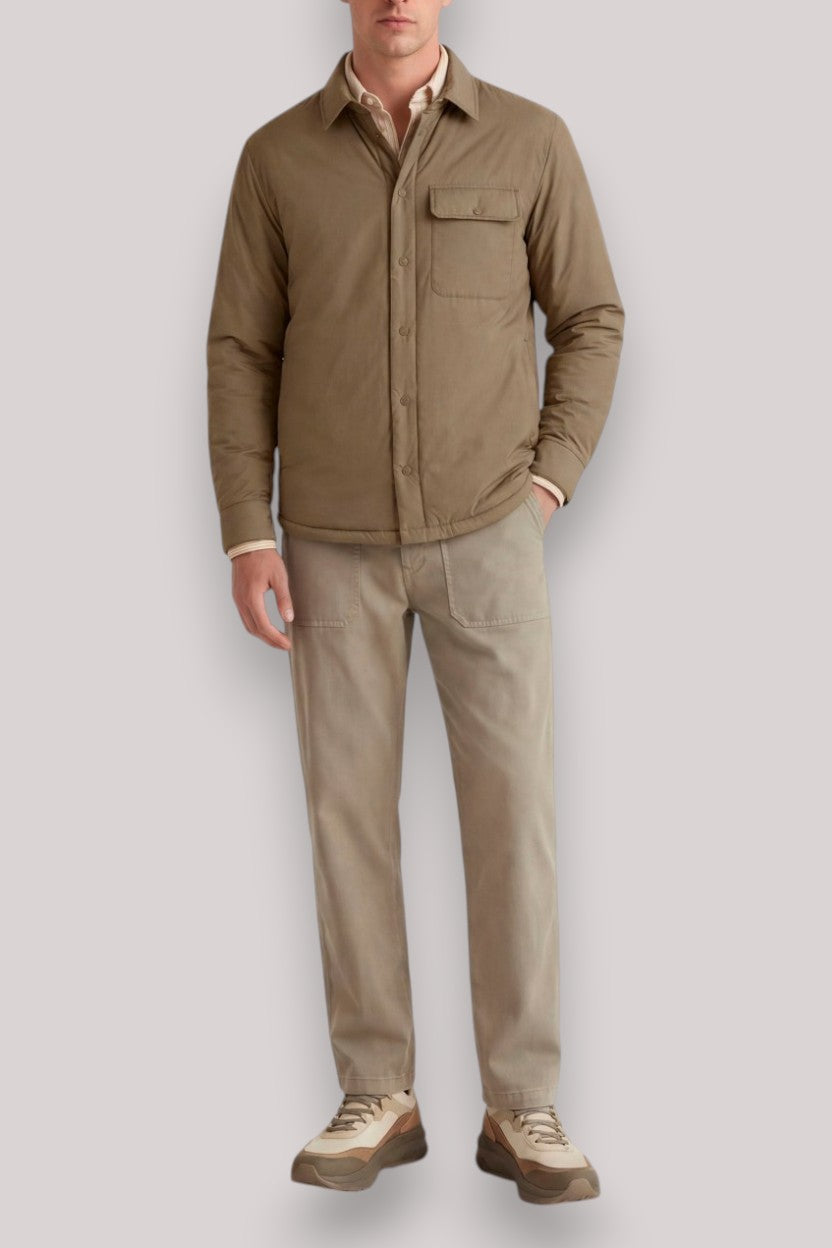 GIUBBINO UOMO STELLAN KHAKI BROWN - Linassi