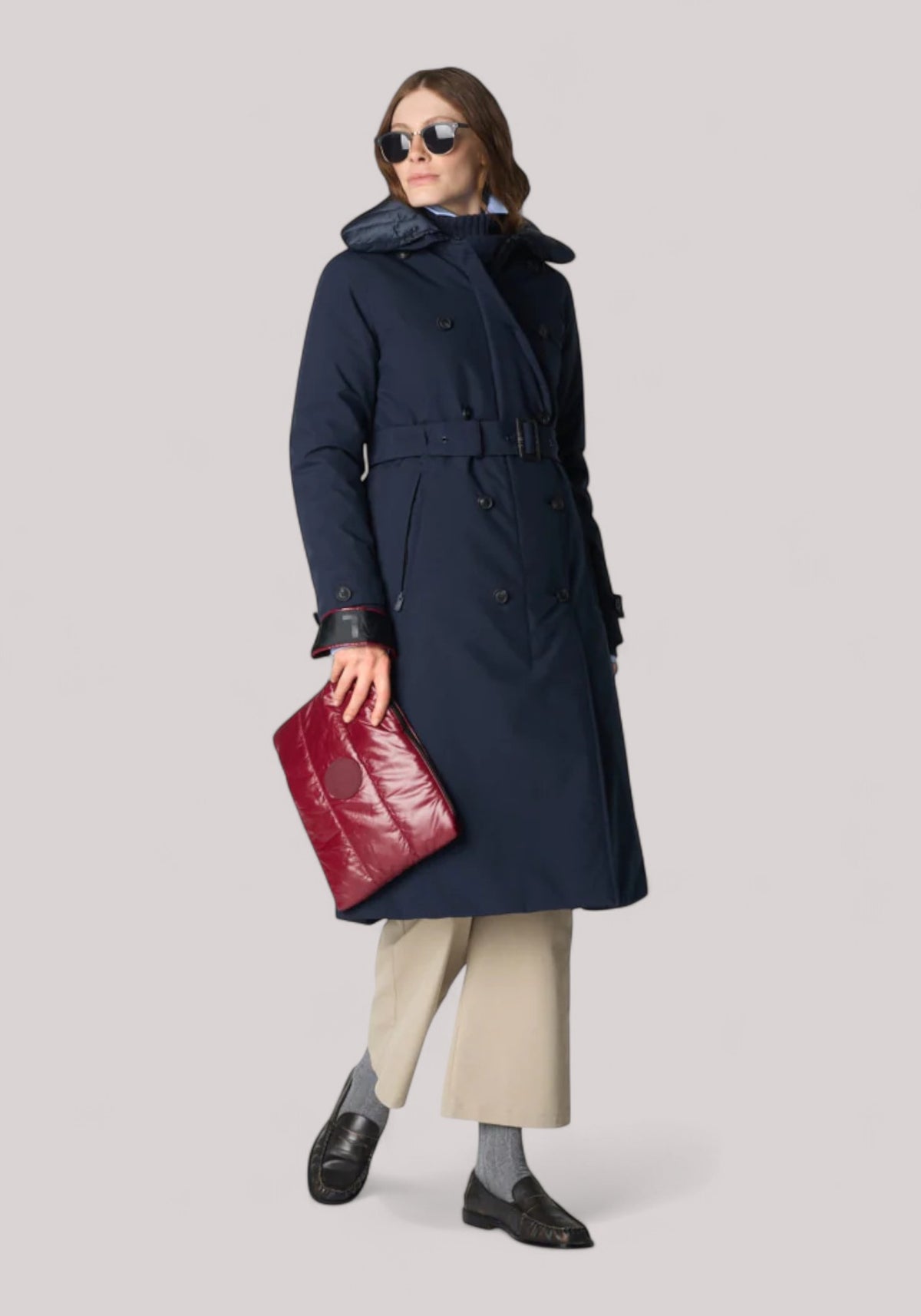 IMPERMEABILE DONNA GABRIELLE BLUE BLACK - Linassi