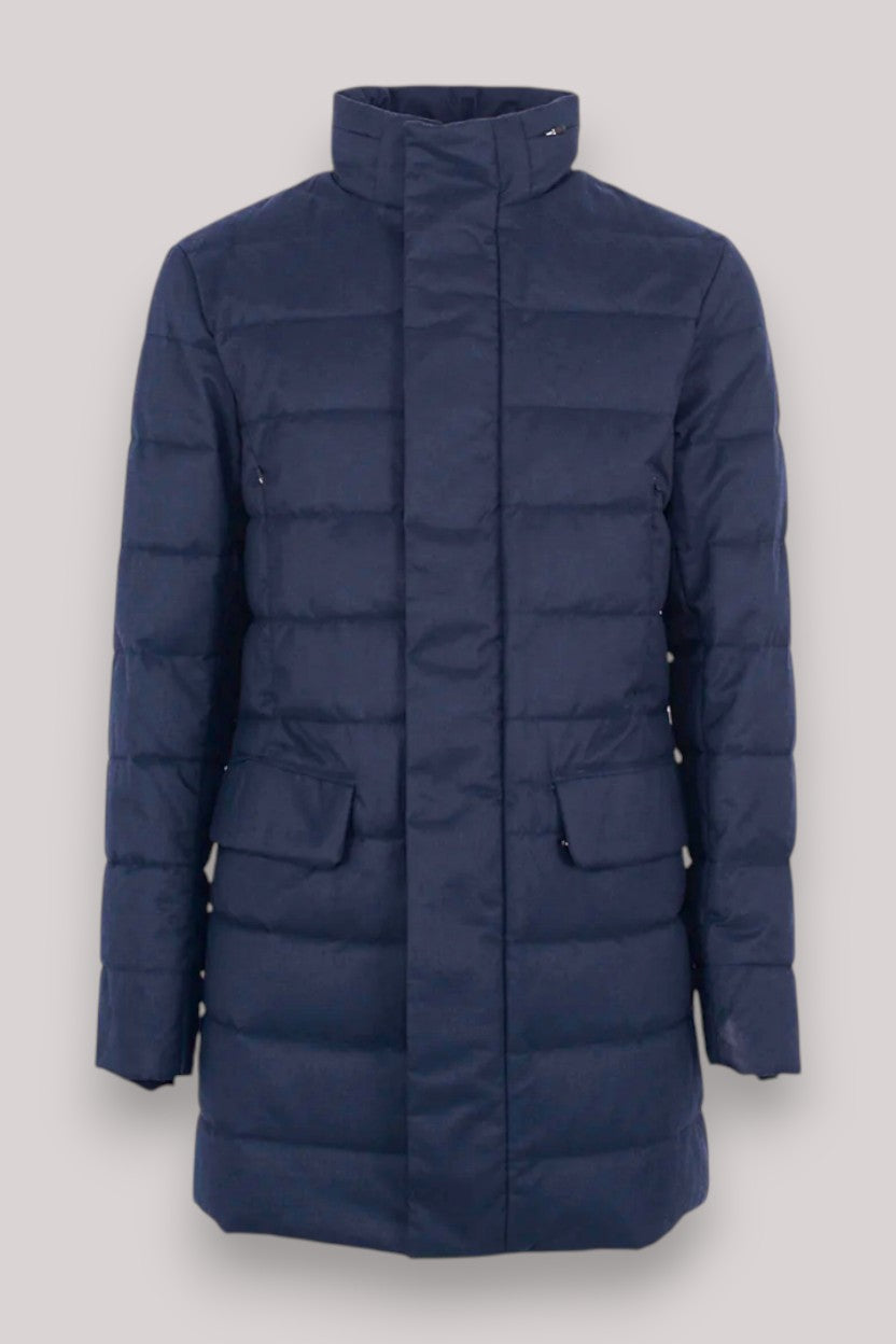 GIACCONE UOMO GORDON  NAVY BLUE MELANGE - Linassi