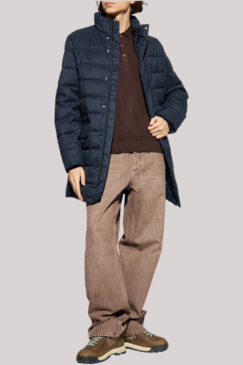 GIACCONE UOMO GORDON  NAVY BLUE MELANGE - Linassi