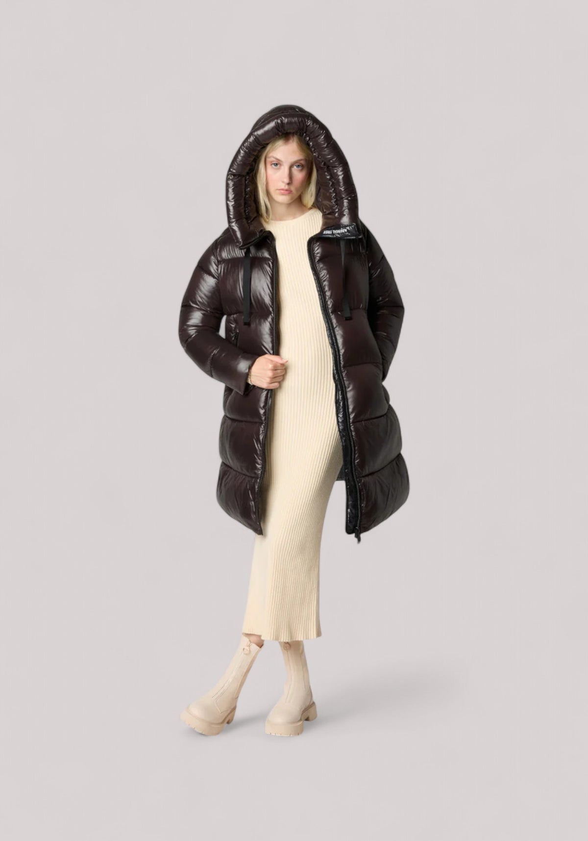GIACCONE DONNA ISABEL BROWN BLACK