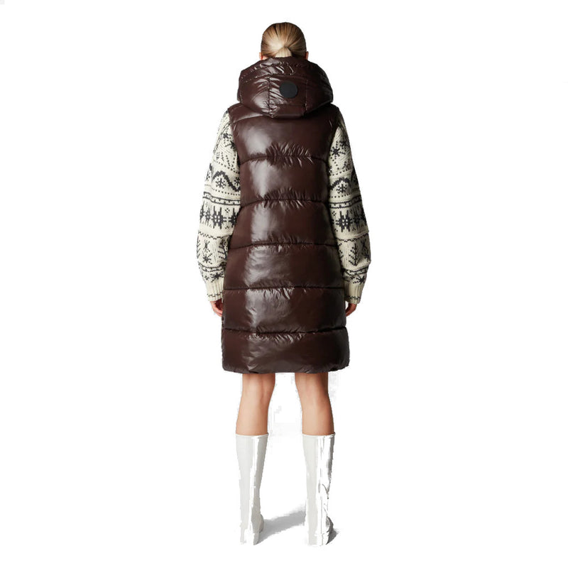 GILET DONNA ANIMAL FREE BROWN BLACK - D80302W IRIA LUCK17 40009 - Linassi
