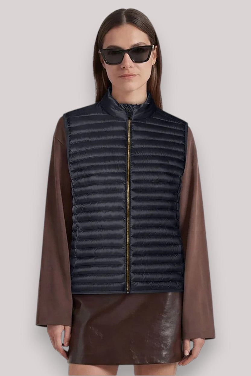 GILET DONNA ARABELLA BLUE BLACK - Linassi
