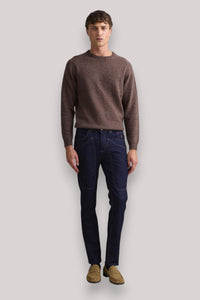 JEANS UOMO CON TOPPA BLU WASHED - Linassi