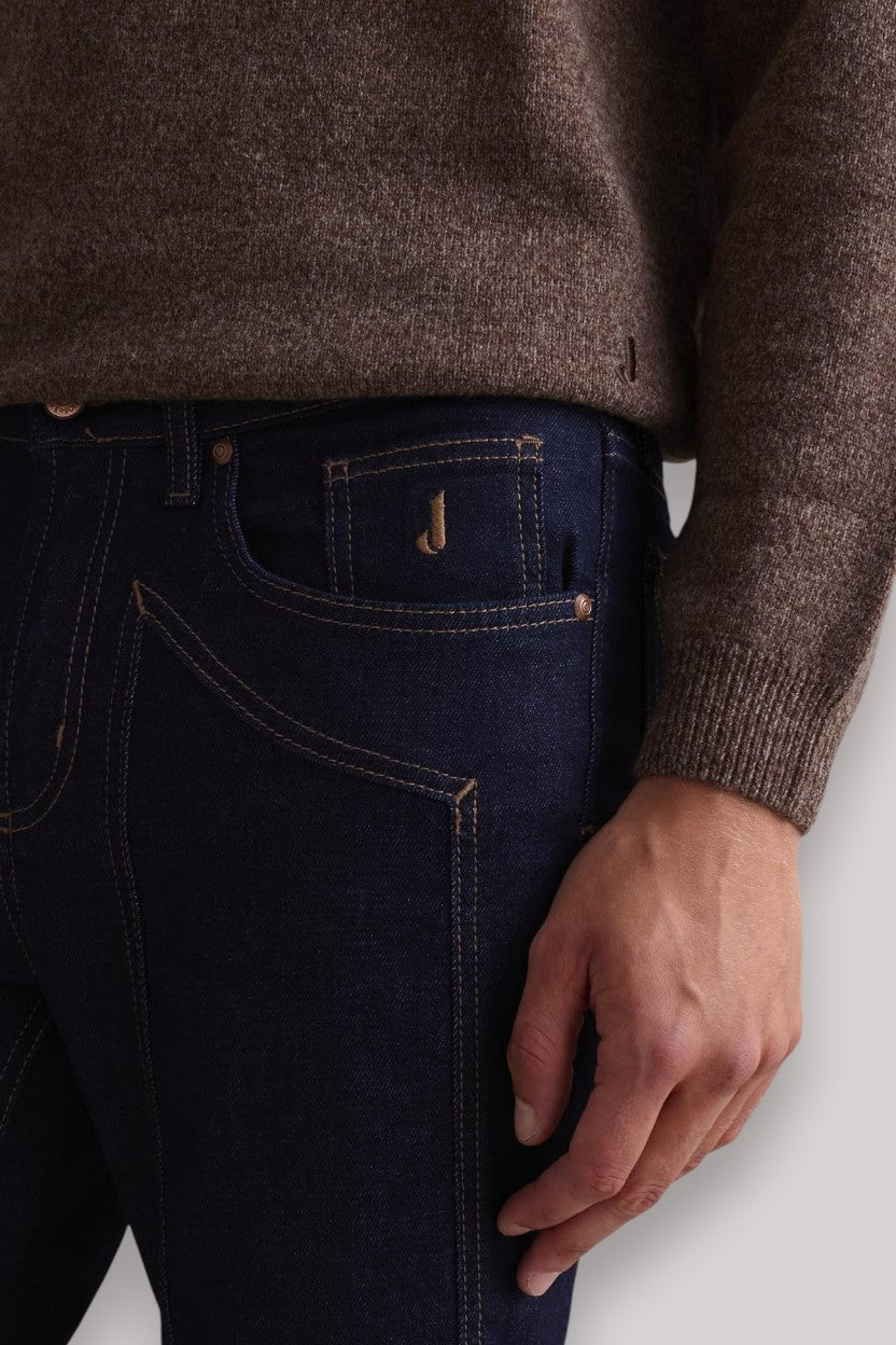 JEANS UOMO CON TOPPA BLU WASHED - Linassi