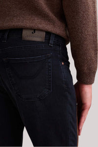 JEANS UOMO CON TOPPA IN ALCANTARA CUOIO - Linassi
