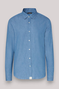 CAMICIA UOMO CHAMBRAY BLU - Linassi