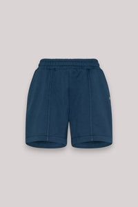 BERMUDA DONNA IN FELPA BLU PROFONDO- F32211 83