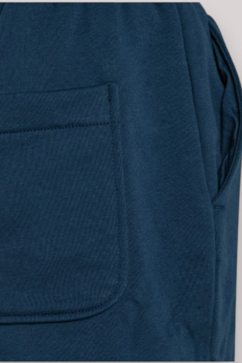 BERMUDA DONNA IN FELPA BLU PROFONDO- F32211 83