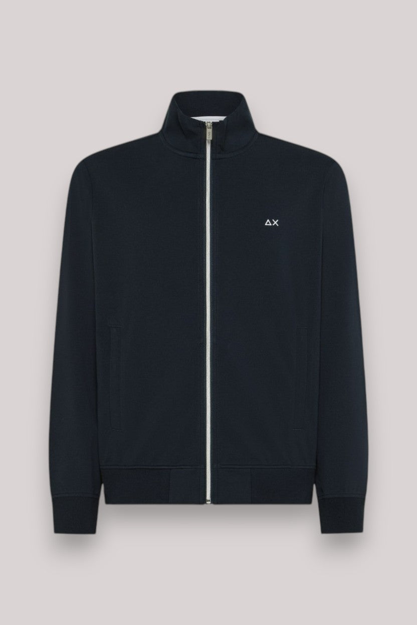 FELPA UOMO FULL ZIP NAVY BLUE - Linassi