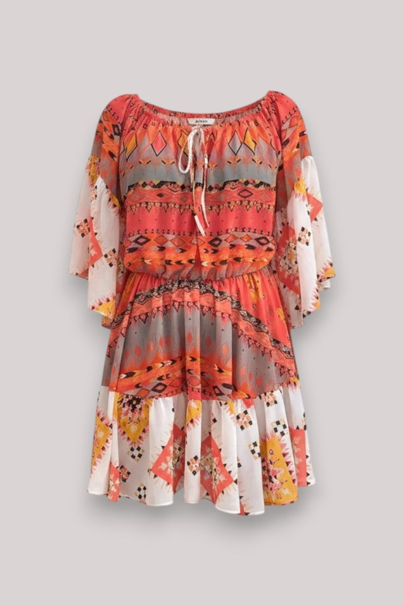 ABITO DONNA COPRICOSTUME MULTICOLOR - FK23-1613