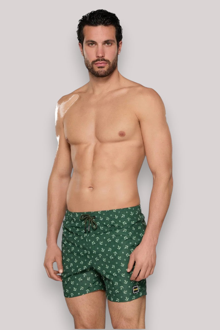 BEACHWEAR UOMO FANTASIA MOOD MARINE VERDE - Linassi