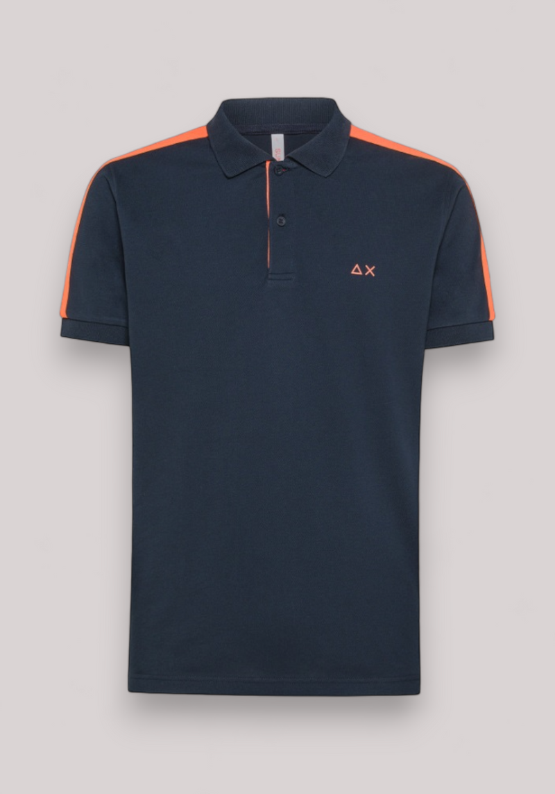 POLO UOMO NAVY BLUE FLUO COLLECTION - Linassi