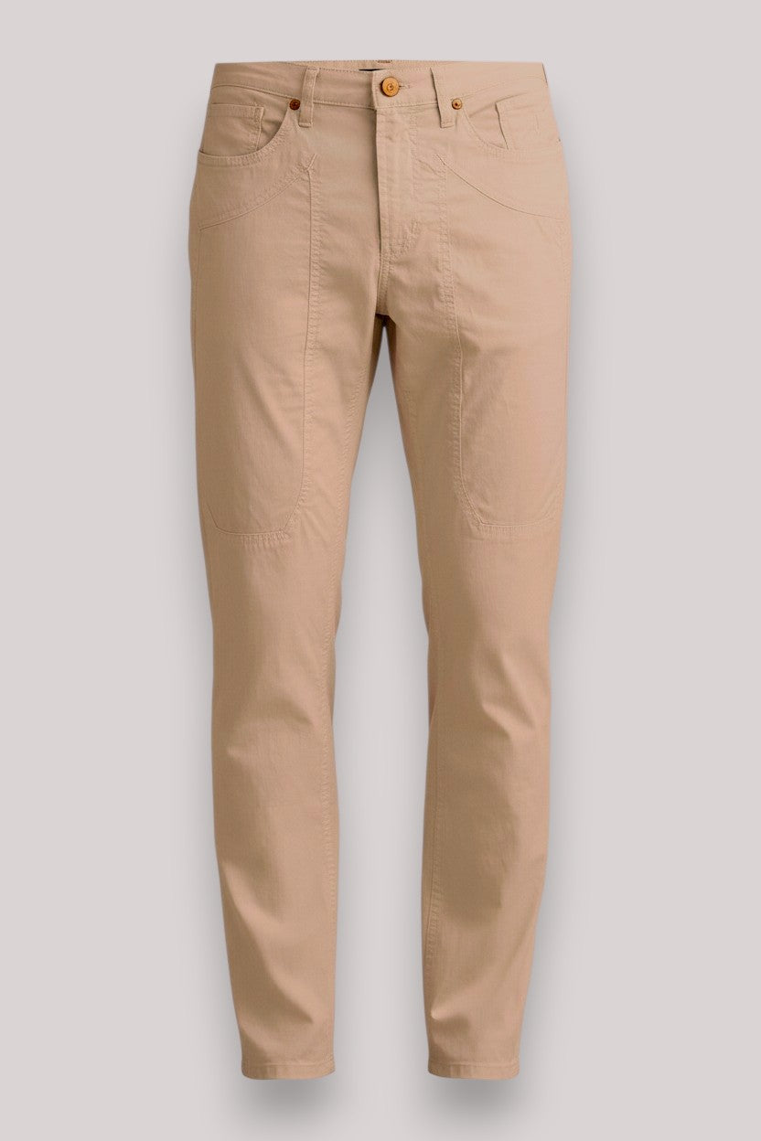 PANTALONE UOMO CON TOPPA BEIGE ASH - Linassi