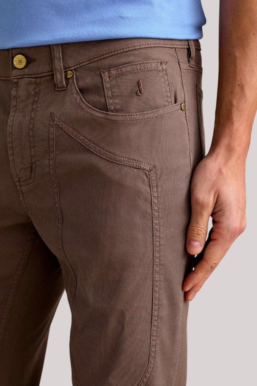 PANTALONE UOMO CON TOPPA MARRONE - Linassi
