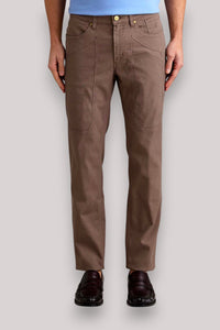PANTALONE UOMO CON TOPPA MARRONE - Linassi