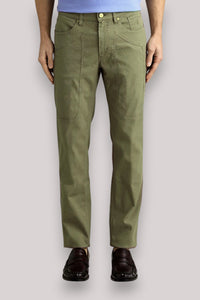 PANTALONE UOMO VERDE SALVIA SCURO - Linassi