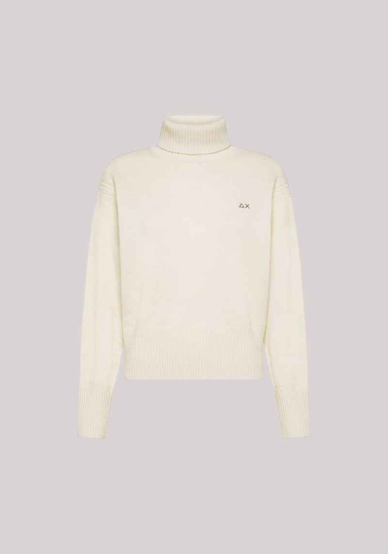 MAGLIA DONNA DOLCEVITA IN LANA BIANCO PANNA