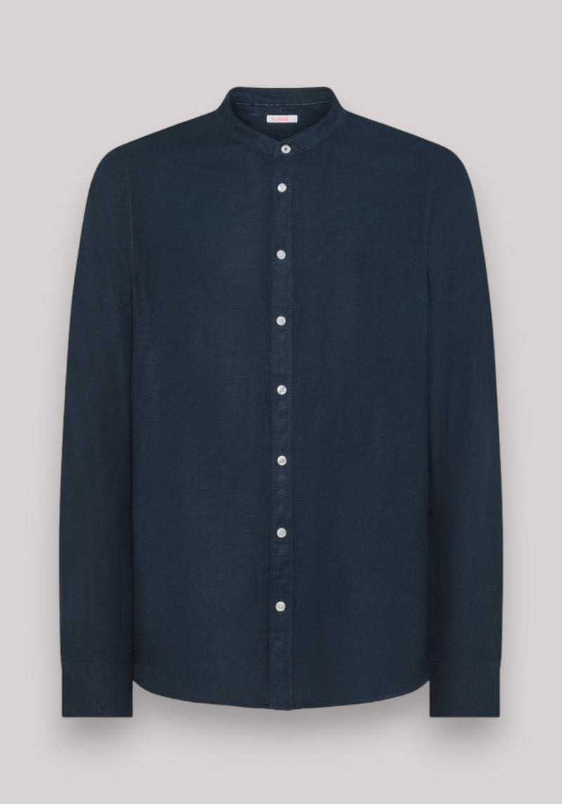 CAMICIA UOMO LINO NAVY BLUE - Linassi