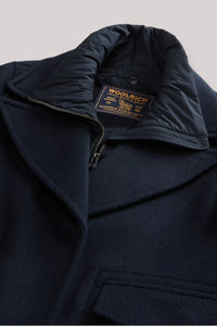 GIACCONE DONNA MELTON BLUE - MELTON WOOL 2IN1 PEACOAT - Linassi