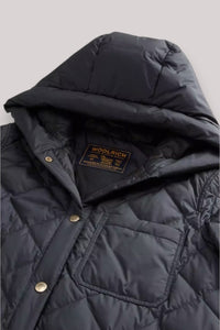 GIACCONE DONNA CHARCOAL GREY - MICROFIBER HOODED PARKA - Linassi