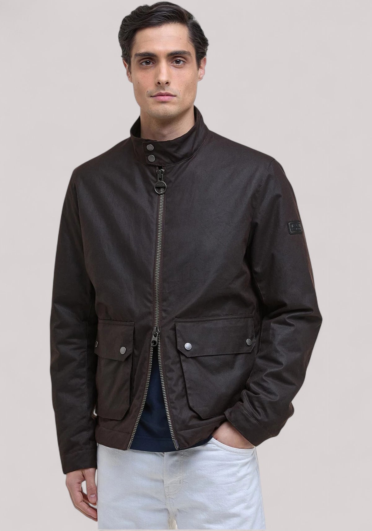 GIUBBINO UOMO LUTLAW HARRINGTON WAX JACKETRUSTIC