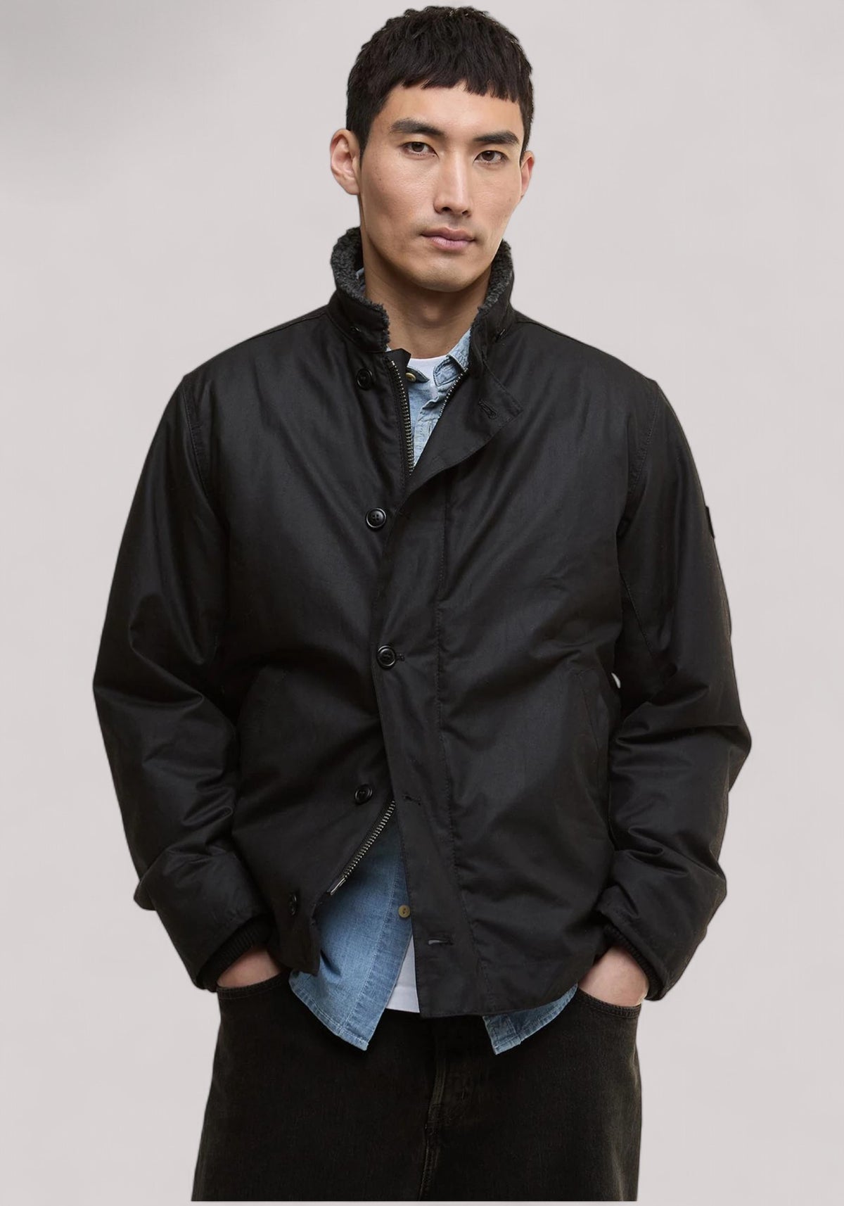 GIUBBINO UOMO MAYBURN WAX JKTBLACK